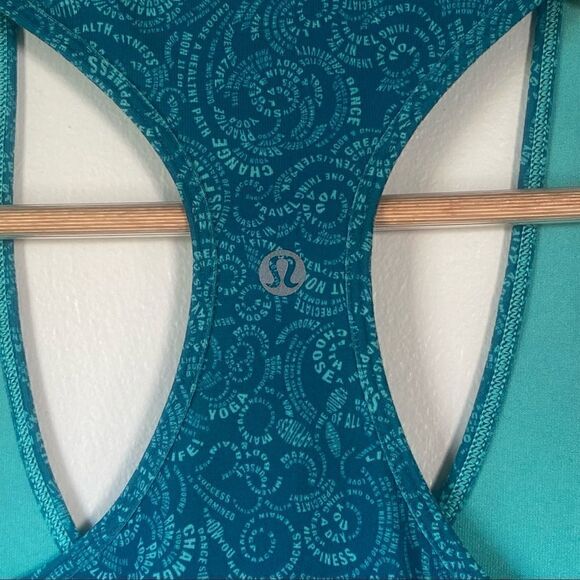 Lululemon Cool Racerback Teal Manifesto tank - Picture 9 of 11